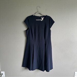 H&M | Dresses | Hm Dress Midi W Flared Skirt Black Size M Fitted | Poshmark